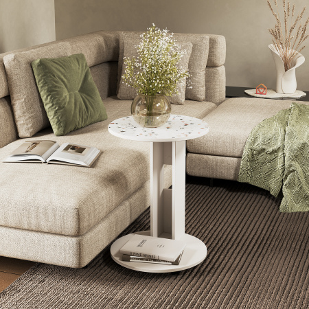 Стол журнальный "Ричи" (Белый)