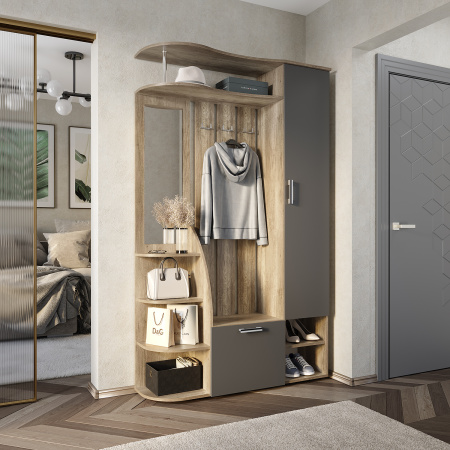 Прихожая "Агата" ПР-03 (дуб каньон/графит)