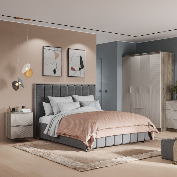 Тумба прикроватная "Эмилия" ТБ-11 (Дуб смоки/Айриш (MF03)