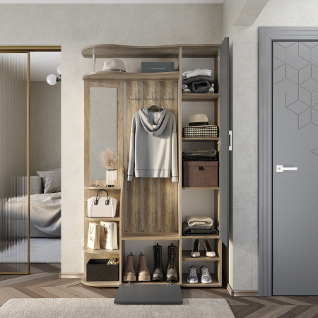 Прихожая "Агата" ПР-03 (дуб каньон/графит)