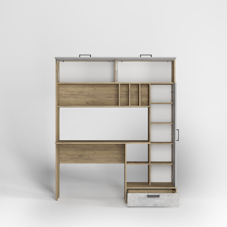 Стол письменный "Техно" (крафт/цемент)