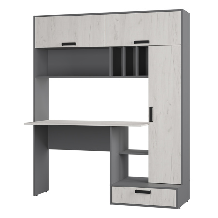 Стол письменный "Техно" (Графит/дуб крафт белый)