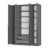 Шкаф 4-х створчатый "Айрон" ШК-13 (МБ) Графит (Графит)