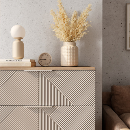 Комод "Эмилия" КМ-04 (Дуб смоки/Айриш (MF03)