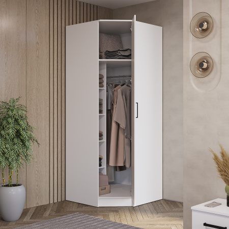 Шкаф угловой "Фьюжн" ШКУ-04 (Белый)