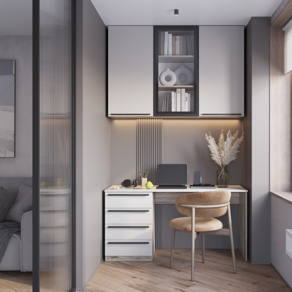 Стол письменный "Урбан" ПС-05 (Дуб смоки/Кашемир)