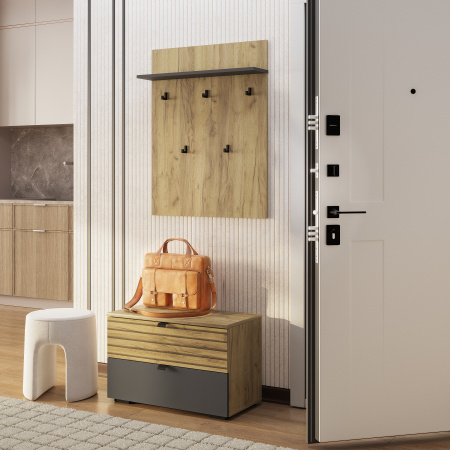 Вешалка "Марсель" ВШ-01 Крафт/Графит (Крафт/Графит)