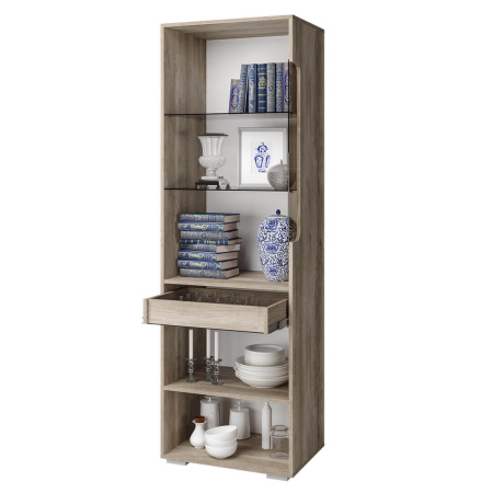 "Наоми" Шкаф (пенал) для посуды ШК-23 (дуб каньон/графит)