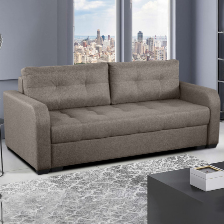 Диван прямой Амелия тик-так НПБ (локти овал / ткань: Ева 5)