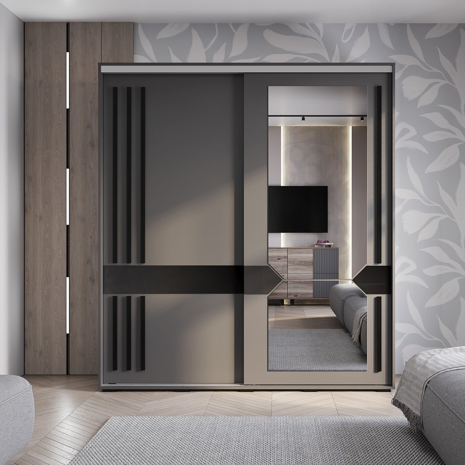 Новинка - шкаф-купе "Крафт-9" графит