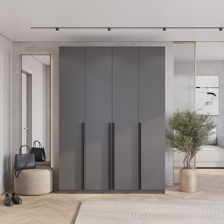 Шкаф 4-х створчатый "Айрон" ШК-13 (МБ) Графит (Графит)