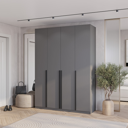 Шкаф 4-х створчатый "Айрон" ШК-13 (МБ) Графит (Графит)