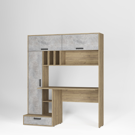 Стол письменный "Техно" (крафт/цемент)