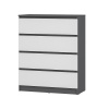 Комод "Шарм" КМ-02 (Графит/ Белый)