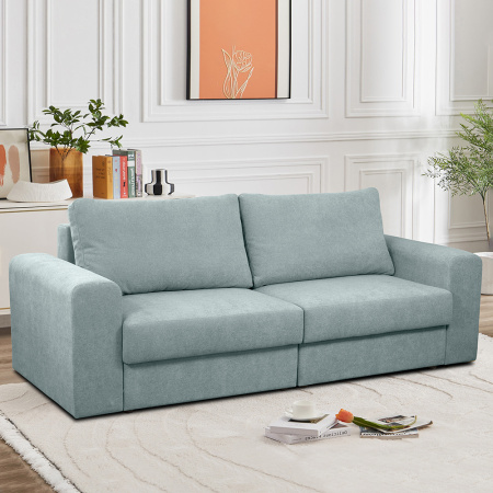 Диван прямой Верона тик-так 2х секционный НПБ (ткань: Model beige )