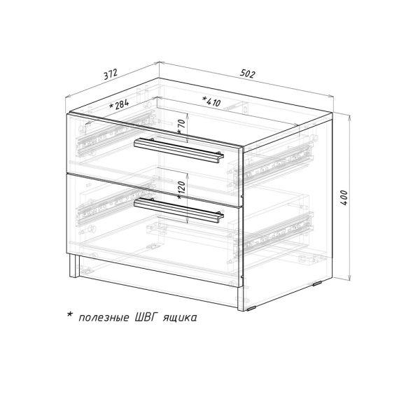 Тумба прикроватная "Айрон" ТБ-12 (белый)