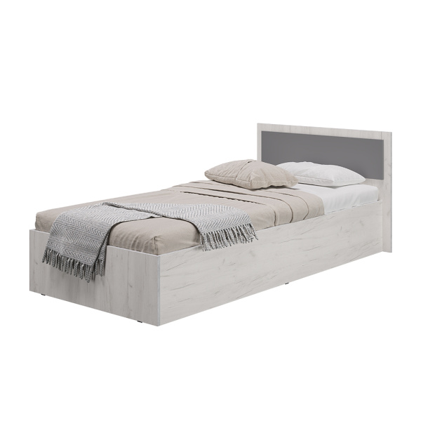 Кровать-Фиеста-дуб-крафт-0,9м-белый-1