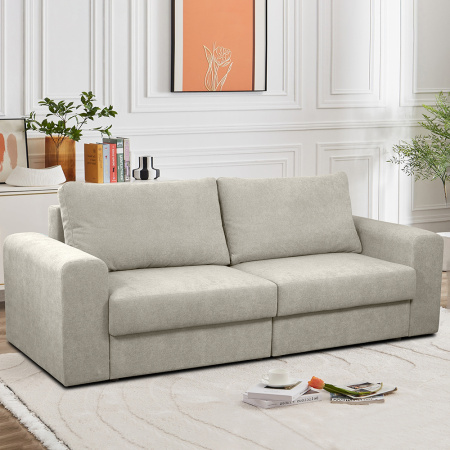 Диван прямой Верона тик-так 2х секционный НПБ (ткань: Шелби 20)