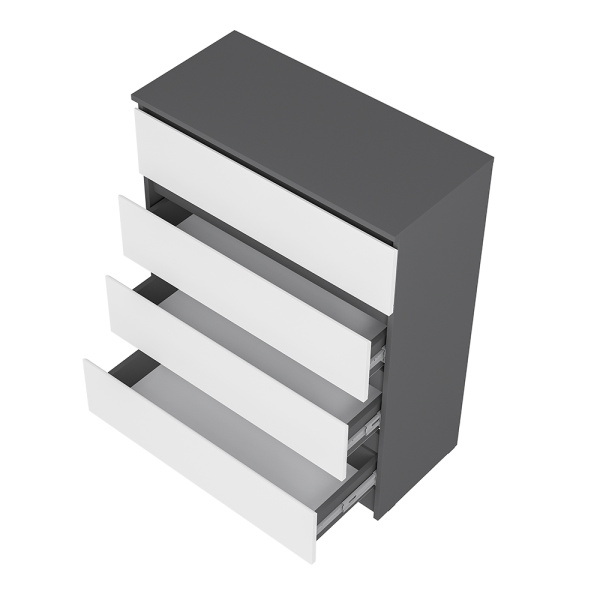 Комод "Шарм" КМ-02 (Графит/ Белый)