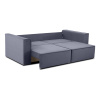 Диван прямой Бергамо выкатной 2х секционный НПБ (ткань: Model Dark Grey)
