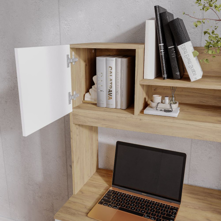 "Селфи" Стол письменный ПС-05 (крафт/белый)