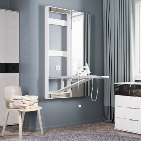 Гладильная доска «Смарт» купе с зеркалом (белый)