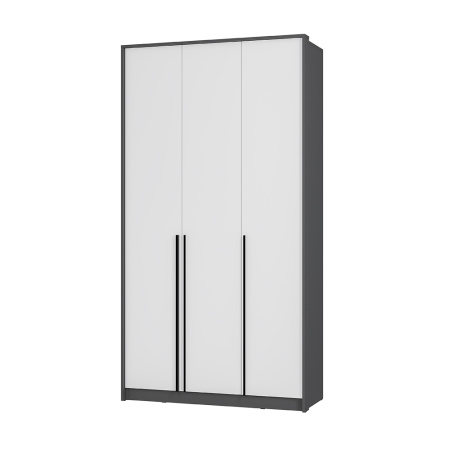 Шкаф 3-х створчатый "Шарм" ШК-10 (Графит/ Белый)