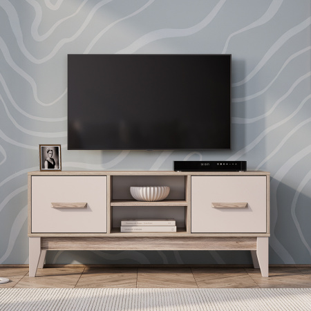 Тумба под ТВ "Скандика" ТБ-08 (дуб смоки/кашемир)