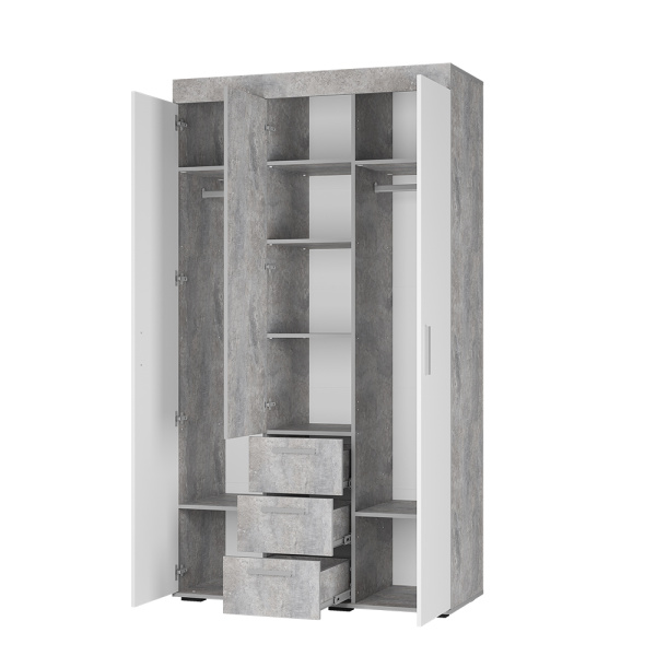 "Инстайл" Шкаф для белья ШК-30 (бетон/белый)