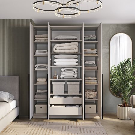 Шкаф 4-х створчатый "Айрон" ШК-13 (МБ) Кашемир (Кашемир)