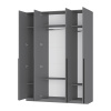 Шкаф 4-х створчатый "Айрон" ШК-13 (МБ) Графит (Графит)