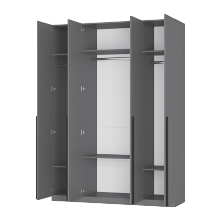 Шкаф 4-х створчатый "Айрон" ШК-13 (МБ) Графит (Графит)
