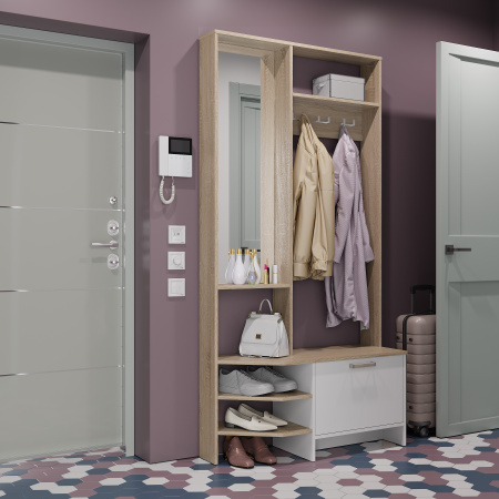 Прихожая "Тео" ПР-01 (сонома/белый)