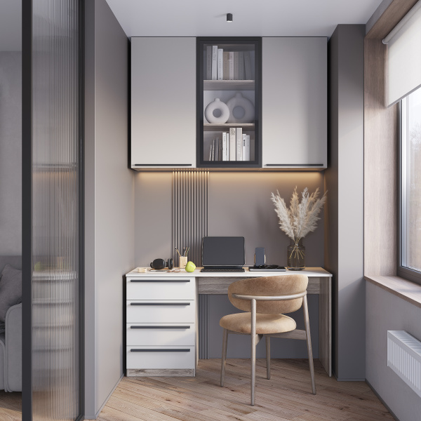 Шкаф навесной "Урбан" ШКН-07 (Дуб смоки/Кашемир)