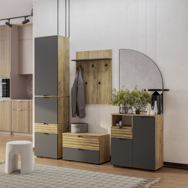 Вешалка "Марсель" ВШ-01 Крафт/Графит (Крафт/Графит)