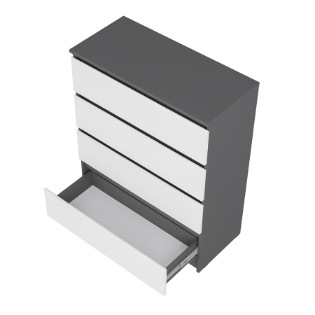 Комод "Шарм" КМ-02 (Графит/ Белый)