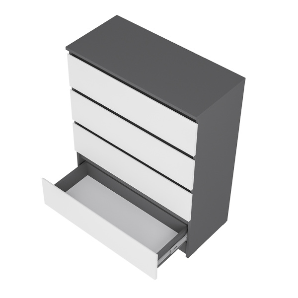 Комод "Шарм" КМ-02 (Графит/ Белый)