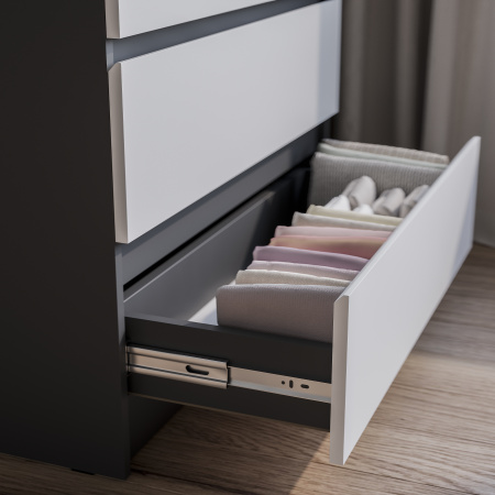 Комод "Шарм" КМ-02 (Графит/ Белый)