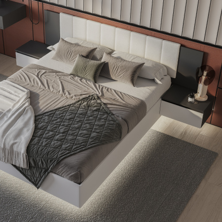 Тумба прикроватная "Шарм" ТБ-11 (Графит/ Белый)