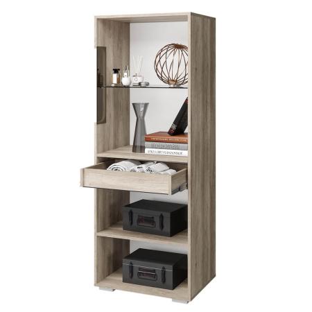 "Наоми" Шкаф (пенал) для посуды ШК-24 (дуб каньон/графит)