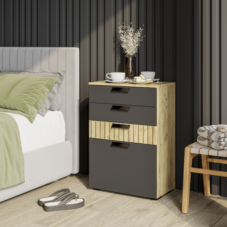 Комод "Мишель тип 1" КМ-12 (крафт/графит)