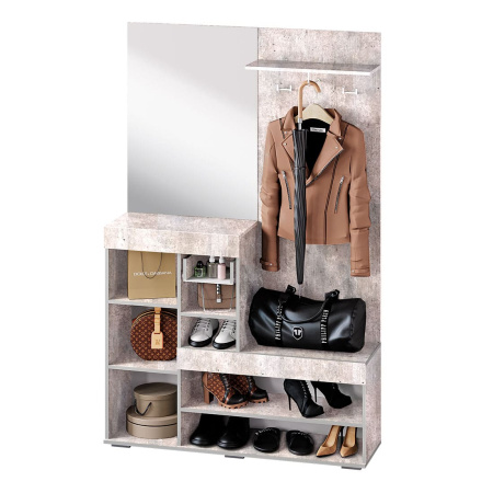 Прихожая "Инстайл" (бетон/белый)