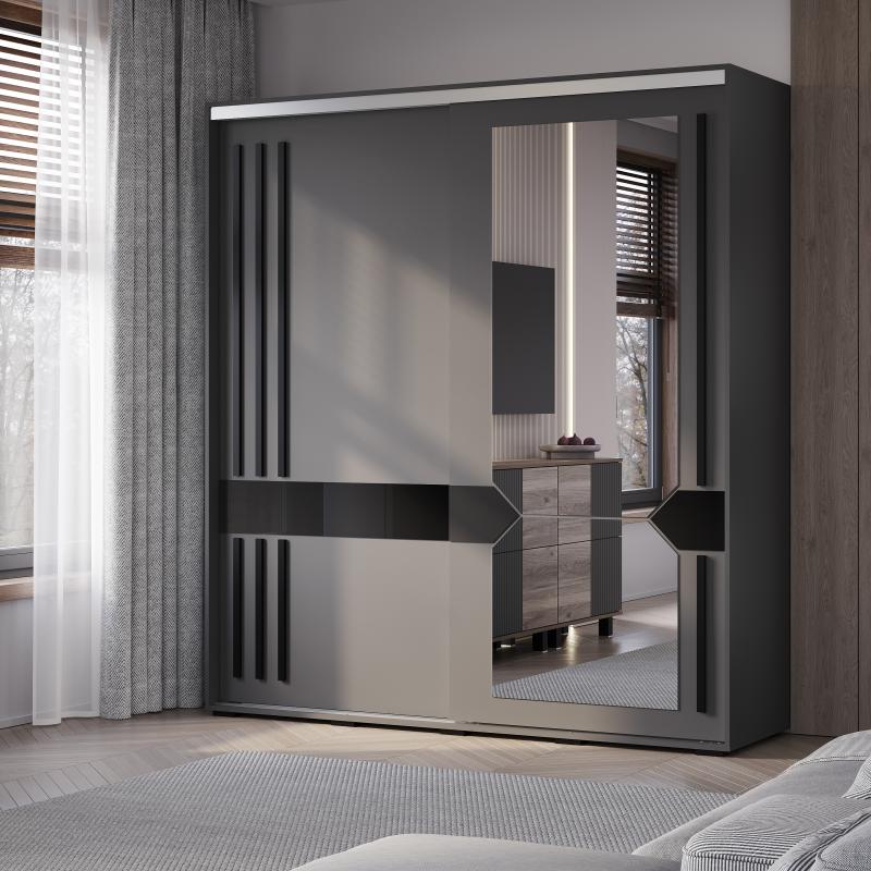 Новинка - шкаф-купе "Крафт-9" графит