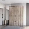"Титан" шкаф 4-х створчатый (дуб смоки)