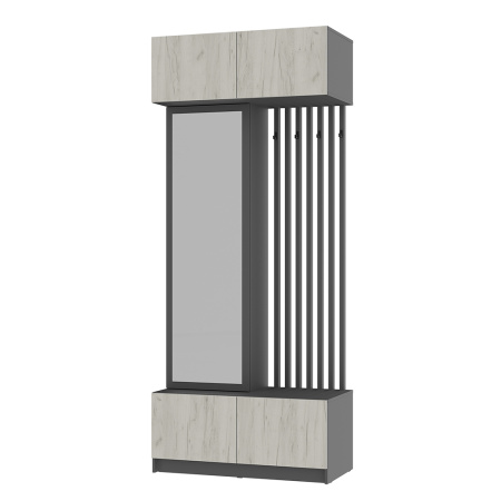 Прихожая "Багира" ПР-03 (Графит/Крафт белый)