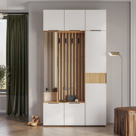 Прихожая "Сандра" ПР-03 (Крафт/Белый)