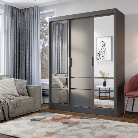 Шкаф-купе "Симпл" ШКК-06 (графит)