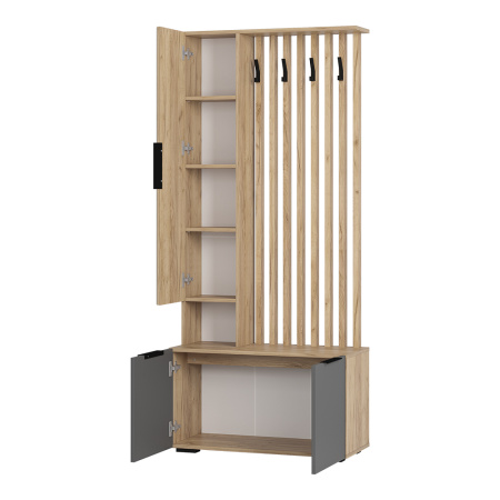 Прихожая "Сандра" ПР-03 (Крафт/Графит)