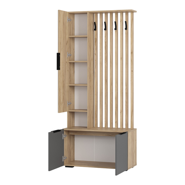 Прихожая "Сандра" ПР-03 (Крафт/Графит)