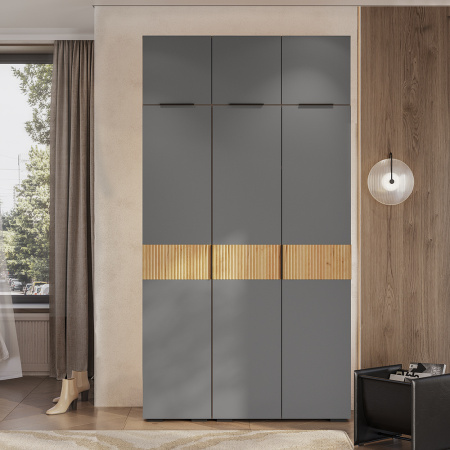 Шкаф 2-х створчатый "Сандра" ШК-04 (Крафт/Графит/Тортуга (M27))